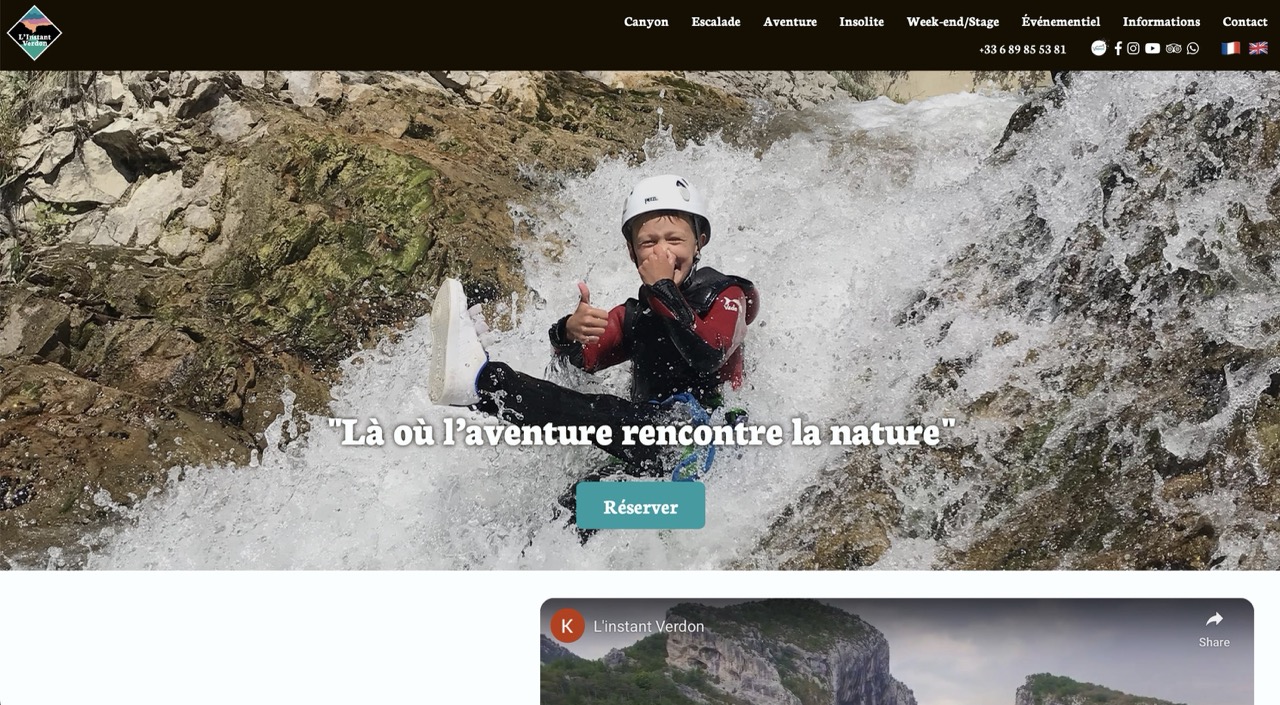 Aperçu du site L'Instant Verdon